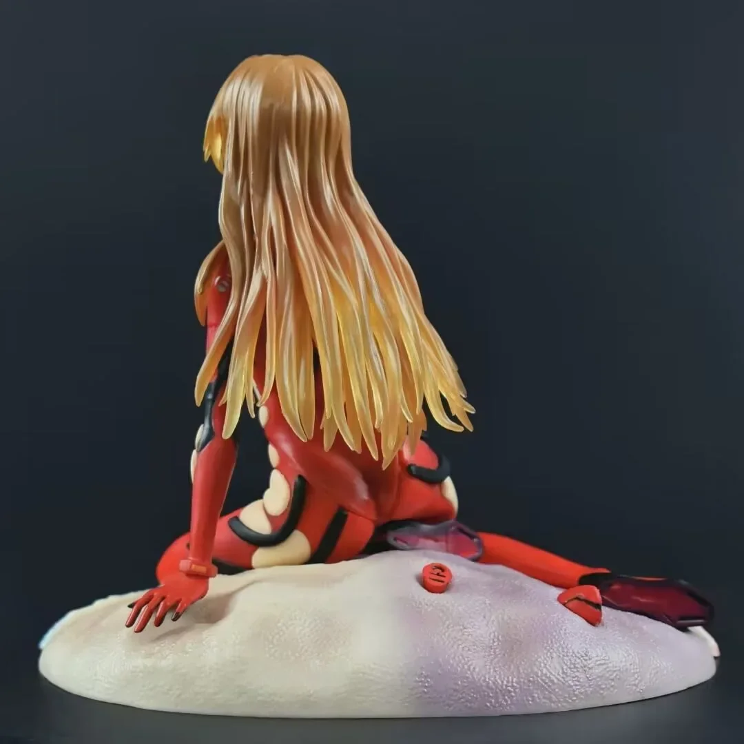 19cm anime eva asuka final postura sentada figuras de ação pvc modelo estátua brinquedos boneca mesa decoração coleção presentes encaixotados