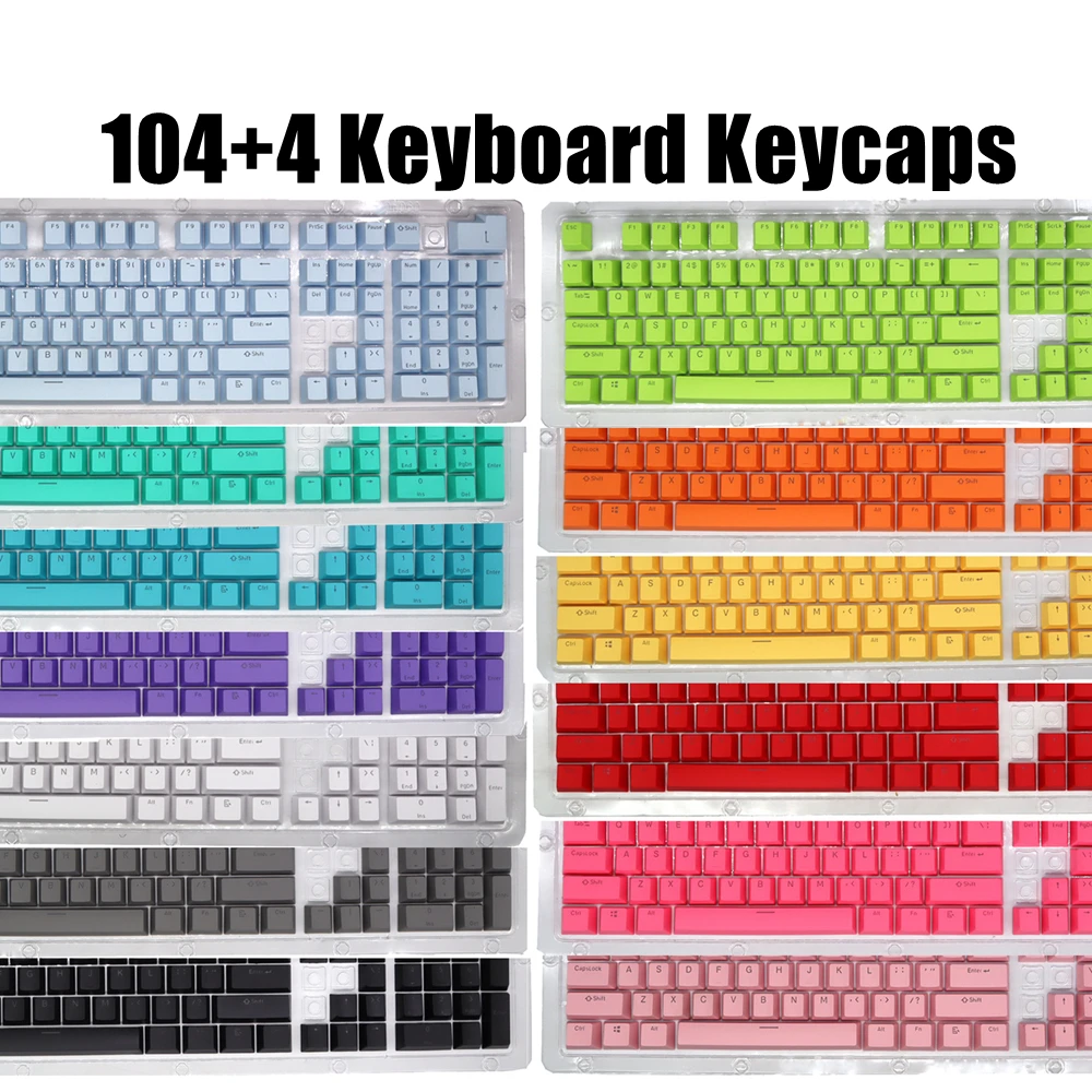 2026 New 104pcs Mechanical Keyboard ABS Keycaps Blank Keycap