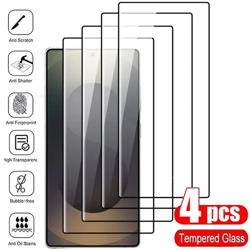 1-4 Stück Gehärtetes Glas für Samsung Galaxy S26 S25 S24 Ultra Displayschutzfolie A17 A07 A37 A57 A56 A36 A26 A16 A55 A54 A53 A35 Film