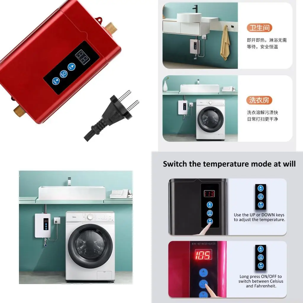 chauffe-eau-sans-reservoir-d0ab-220v-economie-d'energie-avec-caracteristiques-securite-conception-compacte