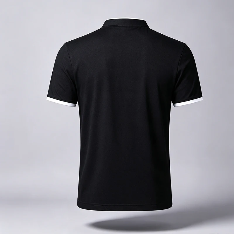 Herren-Freizeit-Polohemd mit Mandarin-Kragen, kurzen Ärmeln und Brusttasche, ideal für Spaziergänge im Freien, Wochenendausflüge, Freizeitaktivitäten und gesellschaftliche Anlässe. – Detail 12