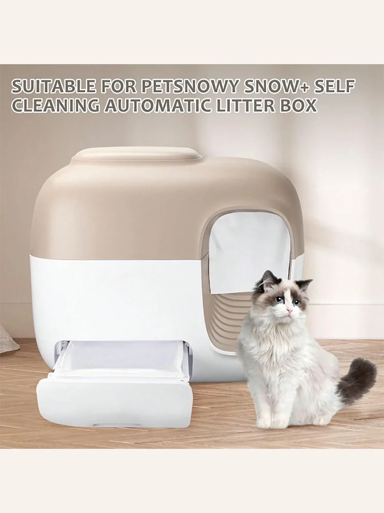 60 stuks kattenbakken voor PetSnowy Snow kattenbak, zelfsluitende afvallade voeringzakken, heavy duty scheur- en lekbestendig - afbeelding 2