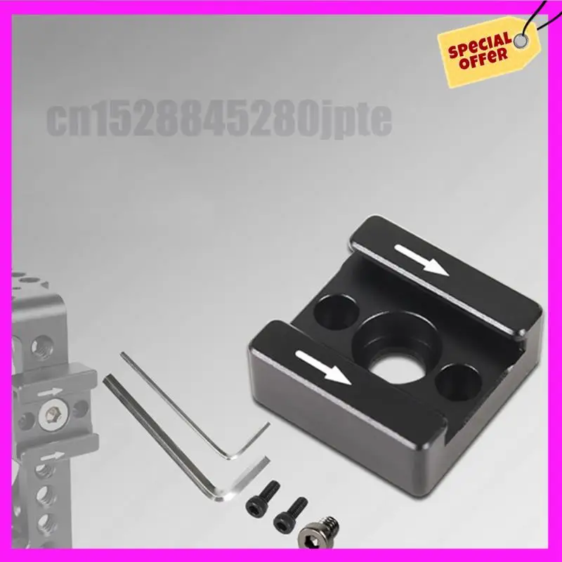 -ABUB 3Set 1/4 Thread Cold Hot Shoe Mount Adapter For DSLR Camera Cage Rig /Flash /LED Light /Microphone /Monitor Mounting