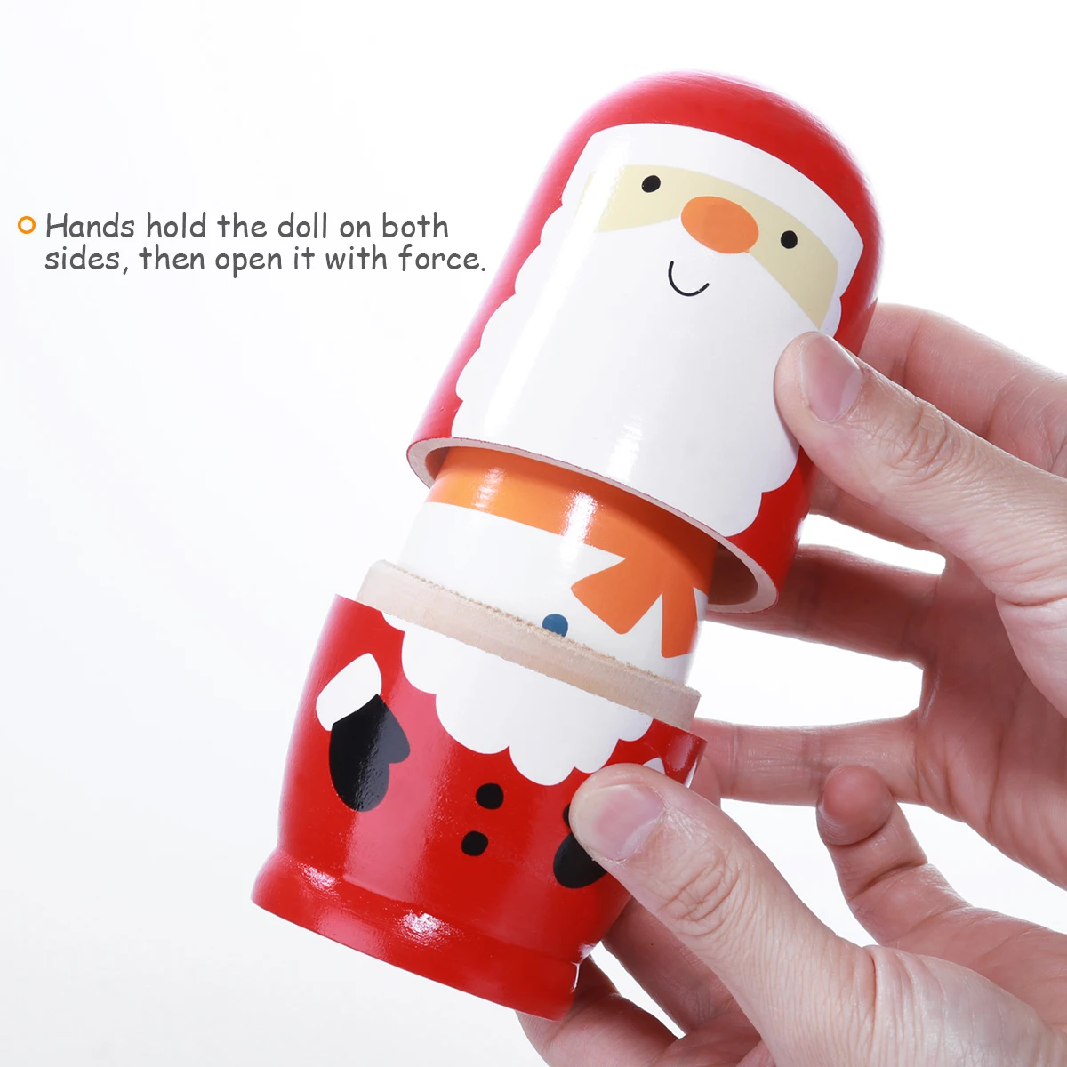 6pcs Matryoshka Dolls Lovely Santa Claus Russian Nesting Dolls Handmade cartoon Wooden Matryoshka Toys Children Christmas Gifts