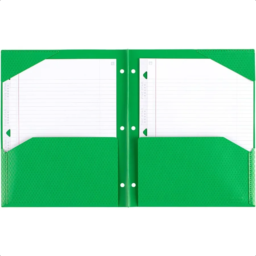 DuraShield المضادة للميكروبات 2 جيب StayPut المجلدات البلاستيكية 4 عبوات تحمل 11 × 81 2 لون قد يتغير 330010