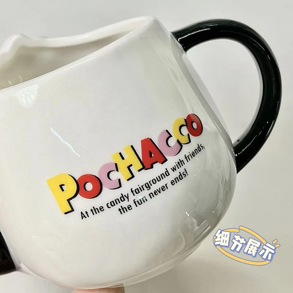 Kawaii Sanrio Pochacco Mug Creative 3D Pochacco Ceramic Cup Large Capacity Milk Cup Creative Water Cup Coffee Cup Girls Gift