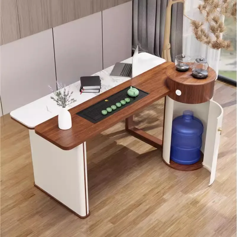 Color matching solid wood tea table and chair combination office tea table premium tea room