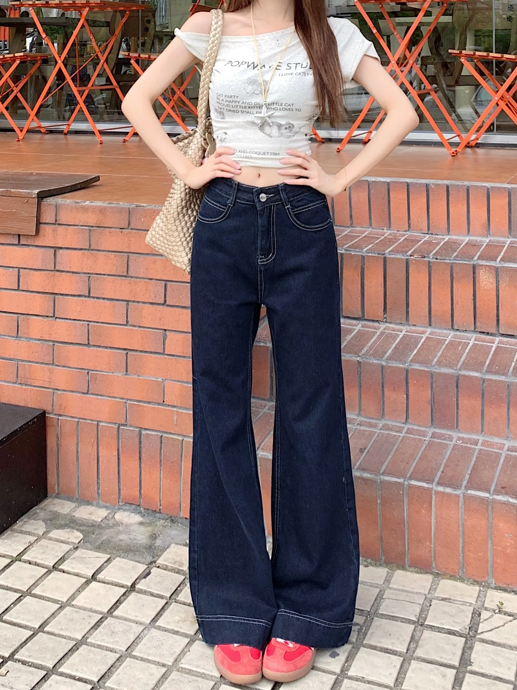 

Женские джинсы, готическая одежда, потертая, разрушенная, рваная, с потертым подолом, женская джинсовая мода, гранж, альтернатива, панк-рок, эмо, альтернатива