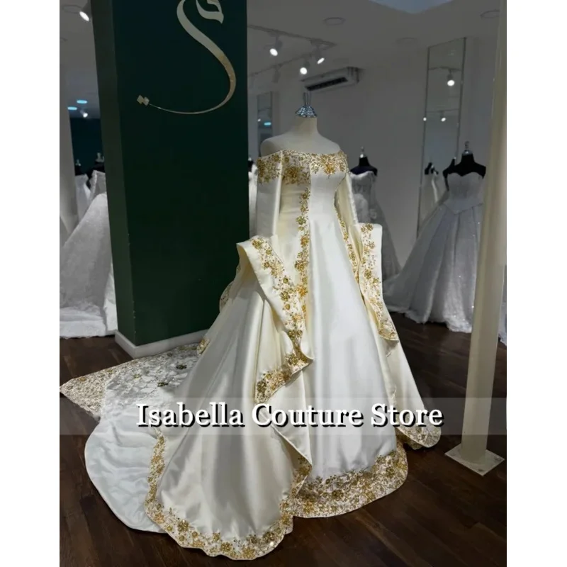 Customized Luxury Gorgeous Beaded Print Wedding Dress 2026 Middle Eastern Bridal Gowns Formal Evening Gowns Engagement Dresses