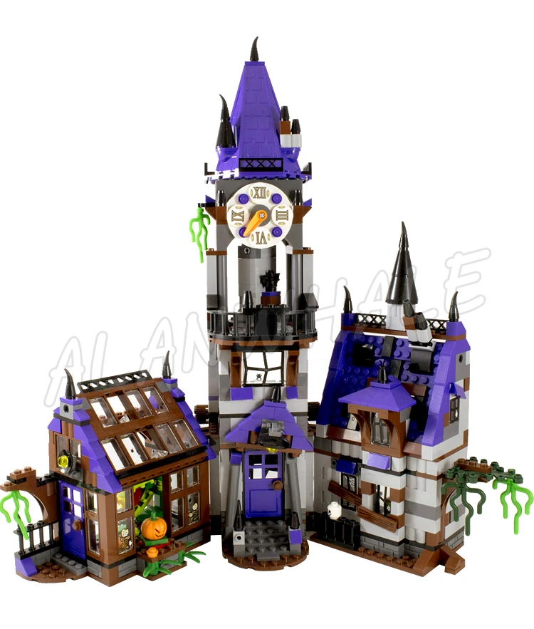 860 pezzi serie di film Mystery Mansion Haunted Modular House Castle 10432 set di blocchi di costruzione compatibili con il modello