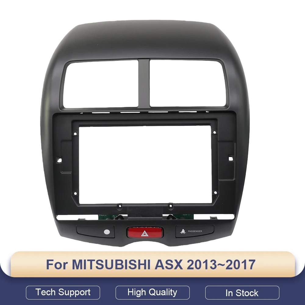 

2 Din 10,1-дюймовый автомобильный радиоприемник для установки DVD GPS Mp5 Пластиковая рамка панели лицевой панели для MITSUBISHI ASX 2013 ~ 2017, комплект крепления на приборную панель