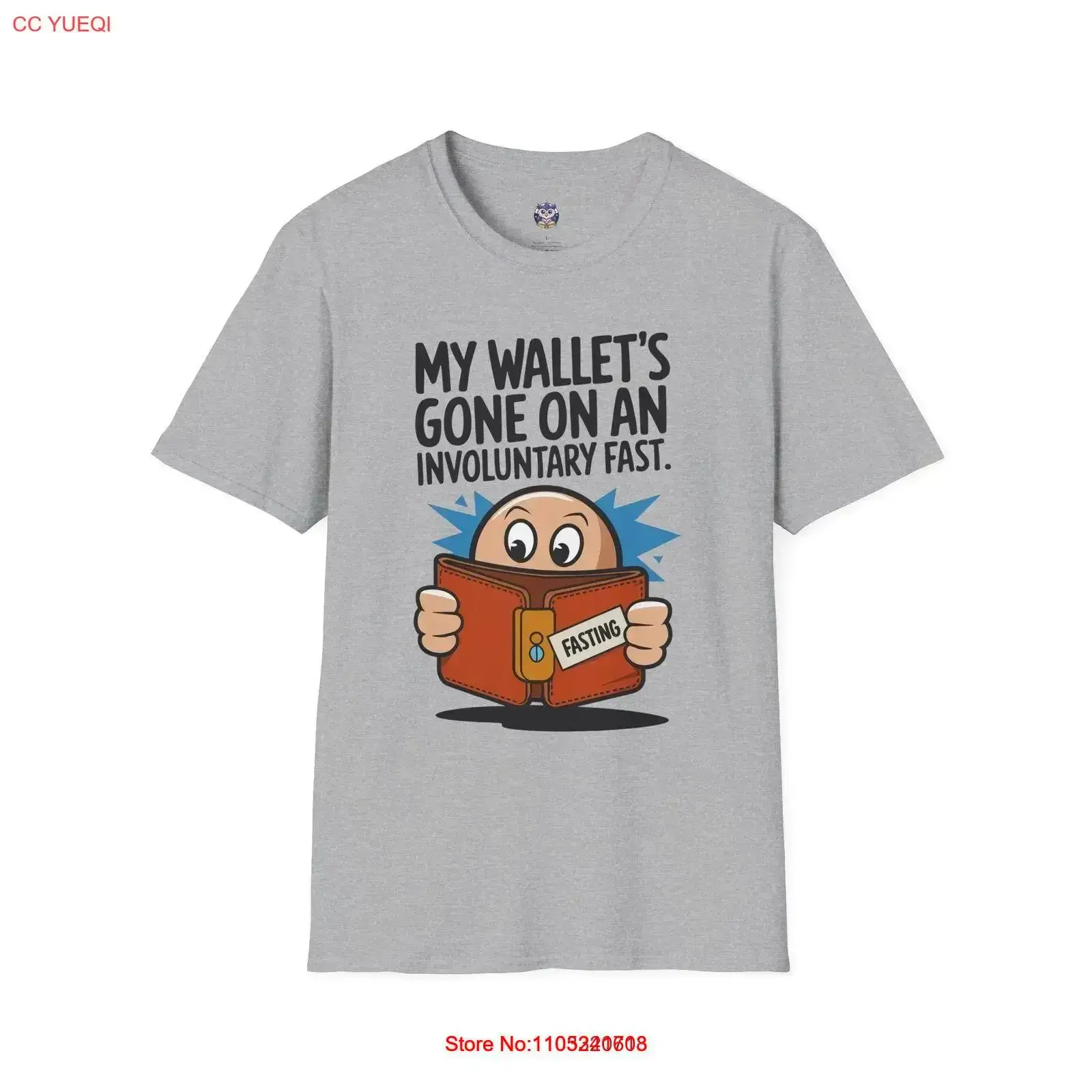 My Wallet Gone on an Involuntary Fast T Shirt Financial Humor for Everyday Life vintage Washed Comfortable graphic Stylish Soft