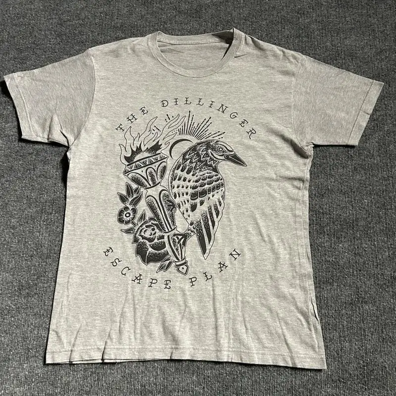 Vintage The Dillinger Escape Plan T Shirt Grey XL 27x20 Botch Converge