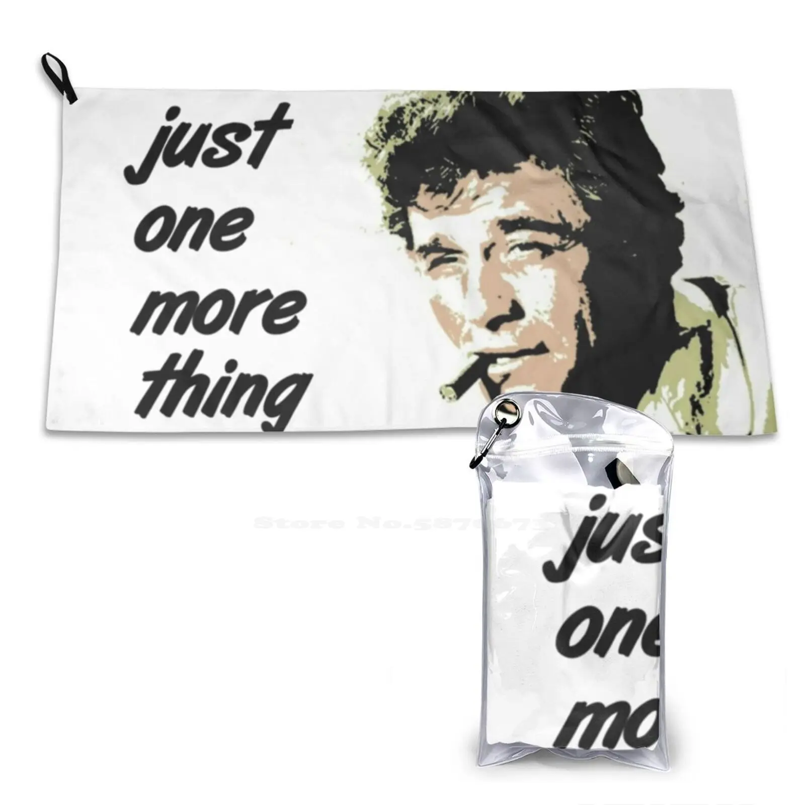 Columbo Quick Dry Beach Towel Microfiber Bath Towels Columbo Just One More Thing Funny Original Love Birthday Christmas Comedy