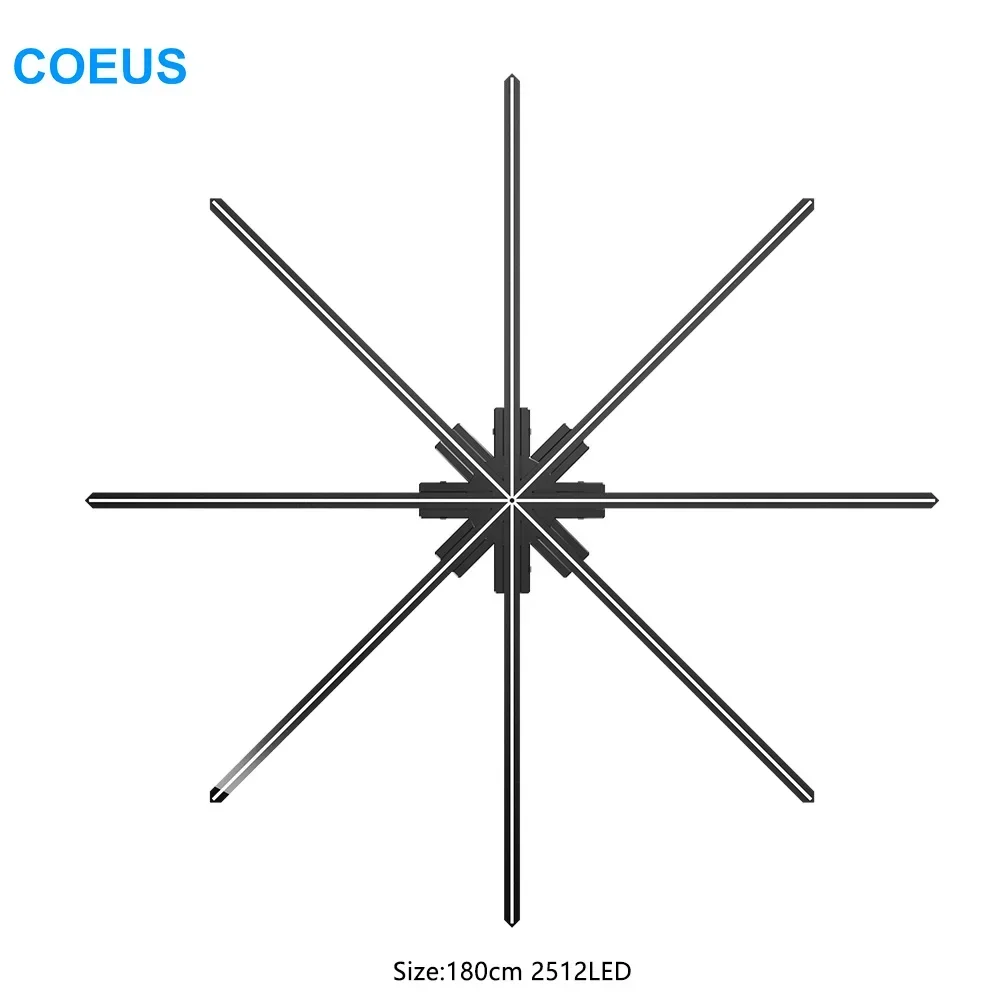 COEUS 2512 светодиодный 180 см высококачественная серия уличный большой проектор рекламный дисплей вентилятор 7D голограмма вентилятор проектор голографический