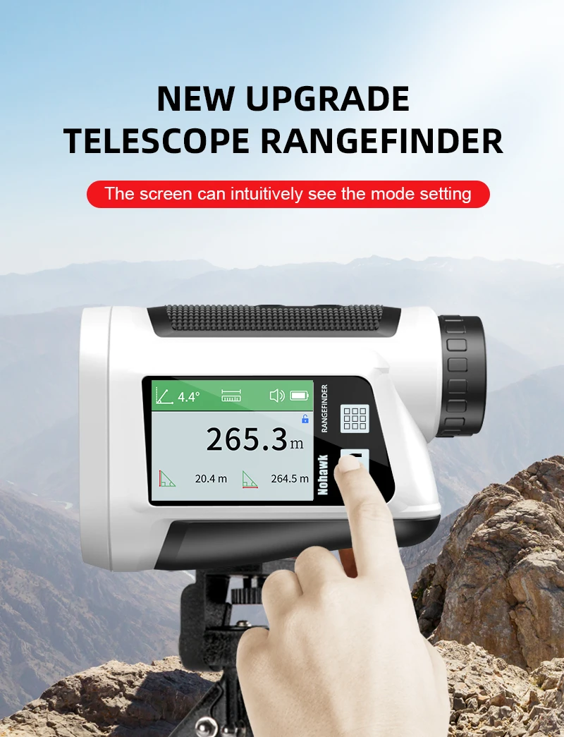 Range finder custom 1000m with Slope touch screen digital golf Rangefinder hunting telescope laser rangefinder