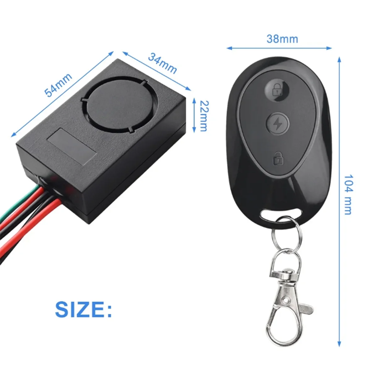 AC22 لـ Max G30 G30D إنذار مضاد للسرقة مع جهاز تحكم عن بعد 36-55 فولت 115db جرس