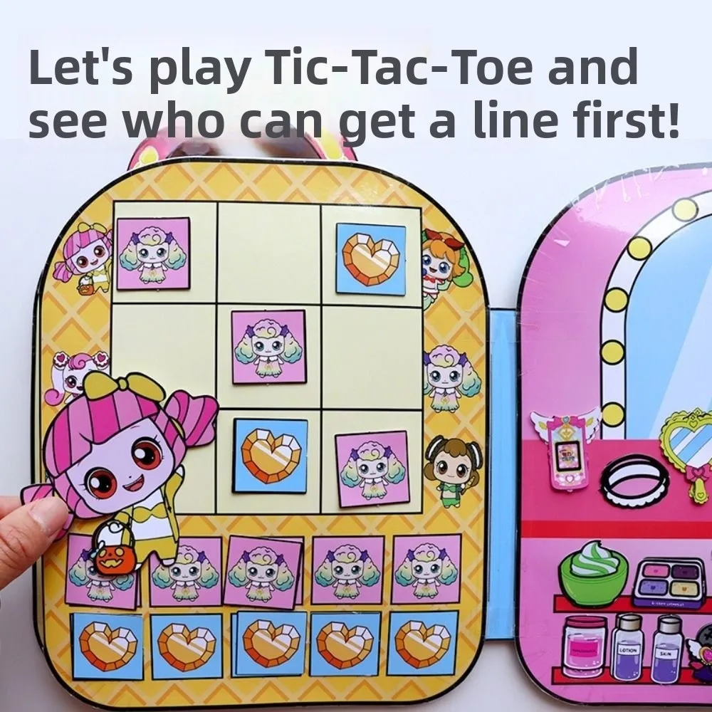 Developmental 3D Nail Shop Quiet Book Interactive Homemade DIY Dress Up Craft Puzzle Style Makeup Quiet Book Girl