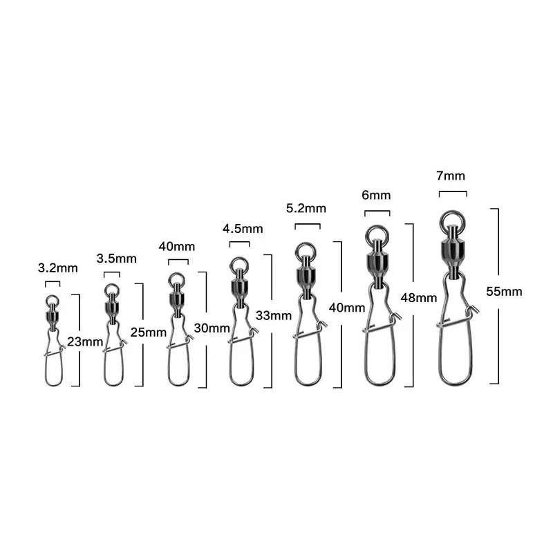 Weihe Conector Giratorio con Rodamiento de Bolas para Pesca - imagen 5