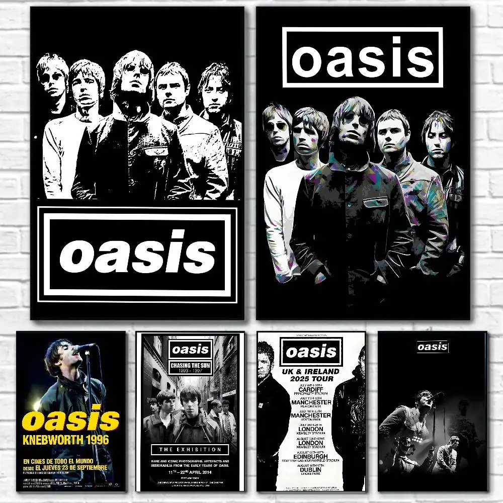 Heißes M-Manchester O-Oasis Band Berühmtes Poster Leinwandgemälde Poster mit Drucken Zuhause Schlafzimmer Wohnzimmer Dekoration Geschenk