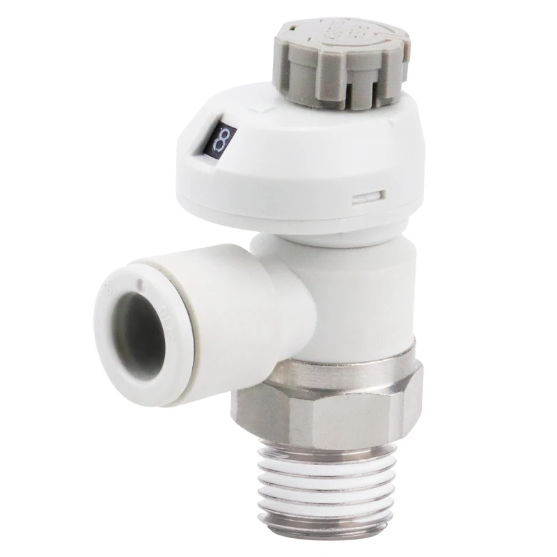 

SMC type external thread speed control valve AS1201/2201/3201FSM5/01/02/03/04-06/08/10/12, with adial gauge, suitable for