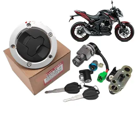 Motorcycle Lock Key Set Ignition Switch Cover Fuel Tank Gas Cover Cap Lock For Haojue Suzuki DR 160cc DR 150cc HJ150 DR 150 160