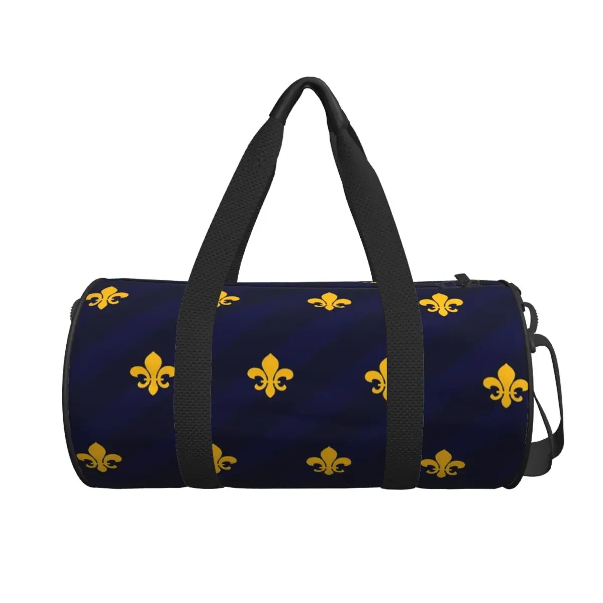 

Fleur De Lys Золотая, синяя большая спортивная сумка, многофункциональная дорожная сумка Duffle, сумки для фитнеса