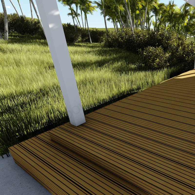Outdoor Wood Swimming Pool Walkway Composite Deck Plank High Strength Low Maintenance