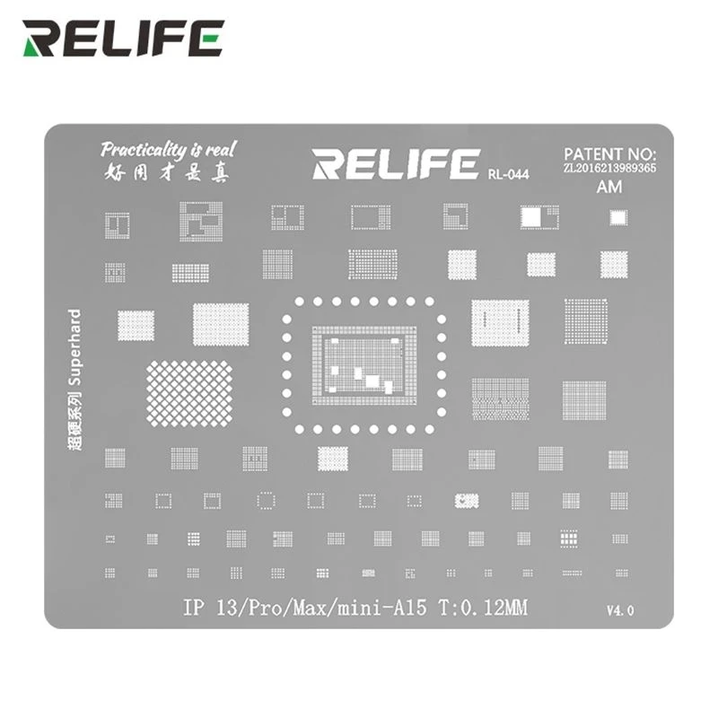 Scheda logica del telefono RELIFE Stencil di riparazione BGA per iPhone 6/6S/7/8/X/XS/11/12/13Pro/MAX rete di saldatura a sfera con Chip IC della scheda madre