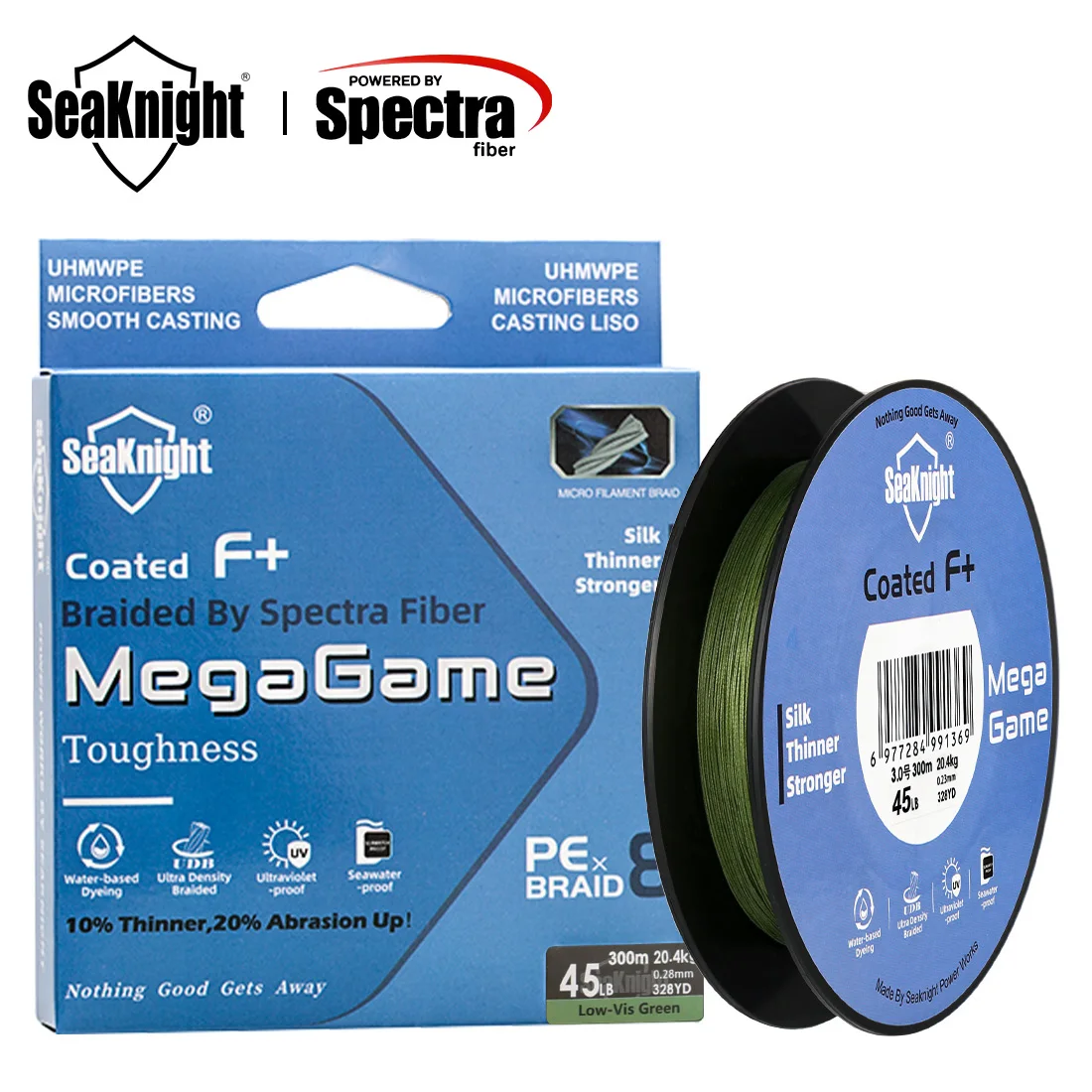 

SeaKnight Brand MegaGame M8 Series 8 Strands Fishing Line Spectra Fiber F+ Seawater-proof Coating anti-UV Saltwater Fishing Line