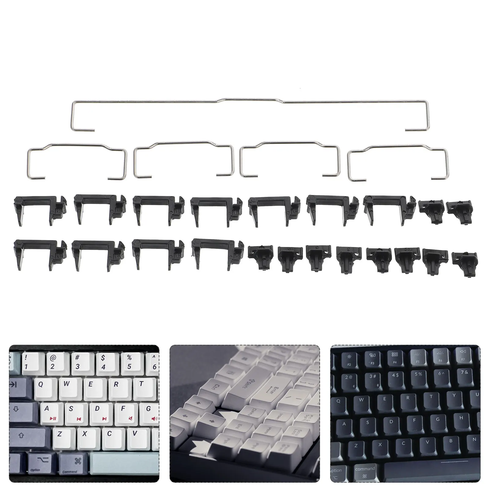 

Balance Rod Kit Keyboard Stabilizer Stabilizers Keycap Computer Accessory Black