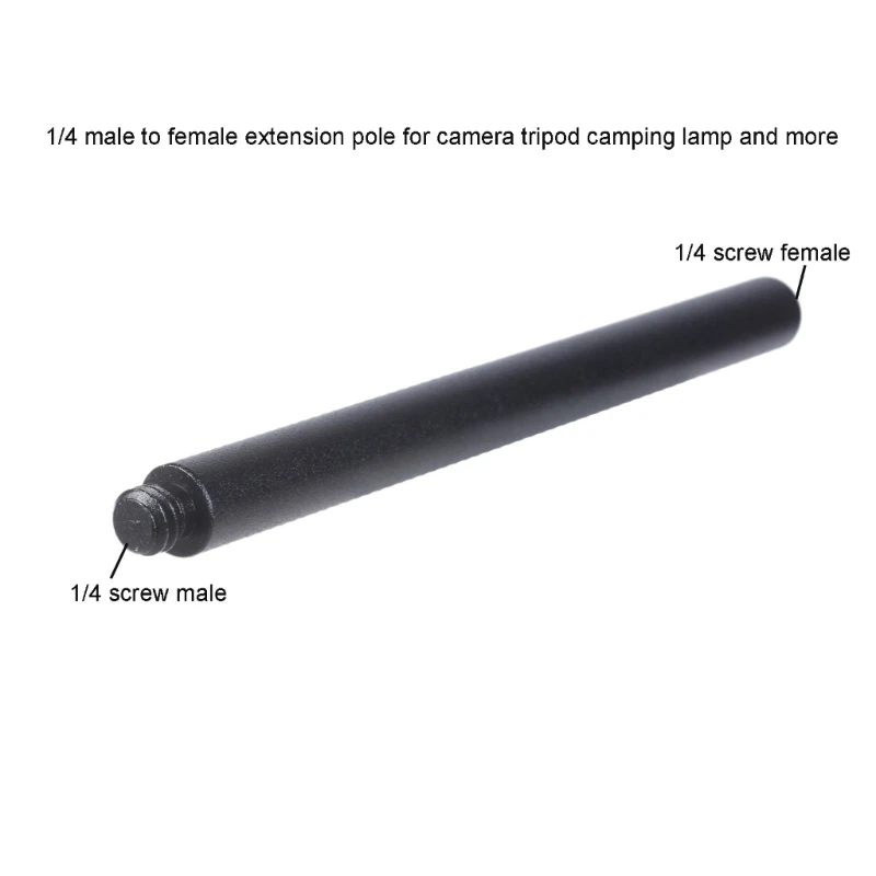 Aluminum Tripod Extender Tube Rod with 1/4" Female Male Threaded for Camera Bracket Accessories
