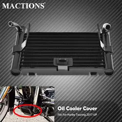 Motorcycle Water Tank Oil Cooler Radiator Black For Harley Touring Road King Street Electra Tri Glide FLTRX FLHX FLHR 2017-2021