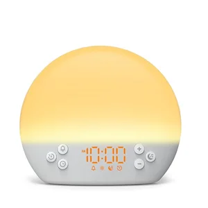 Sunrise Alarm Clock Dimmable LED Night Light ,White Noise Machine with 30 Soothing Sounds Wake Up Light for Heavy Sleepers Gift