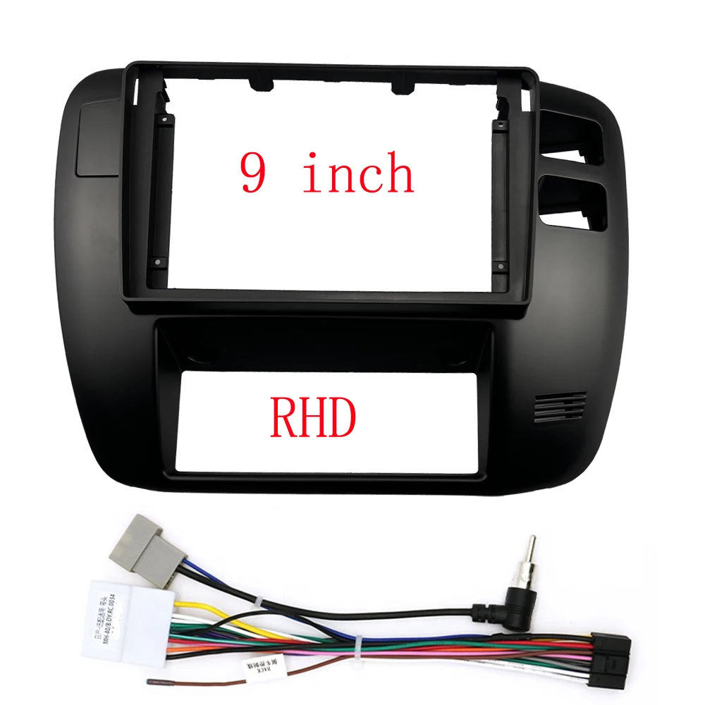 WQLSK 2 DIN 9 INCH Car Radio Frame Kit For Nissan Patrol 1997-2005 Video Audio Player Install Dash Panel Mount Bezel Faceplate