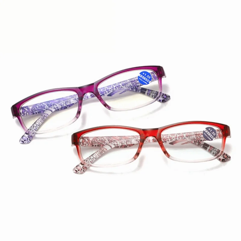 Anti Blue Light Reading Glasses Women Retro Presbyopic Glasses Pattern Eyeglasses Diopter +1.0 +1.5 +2.0 +2.5 +3.0 +3.5+4.0 image 3