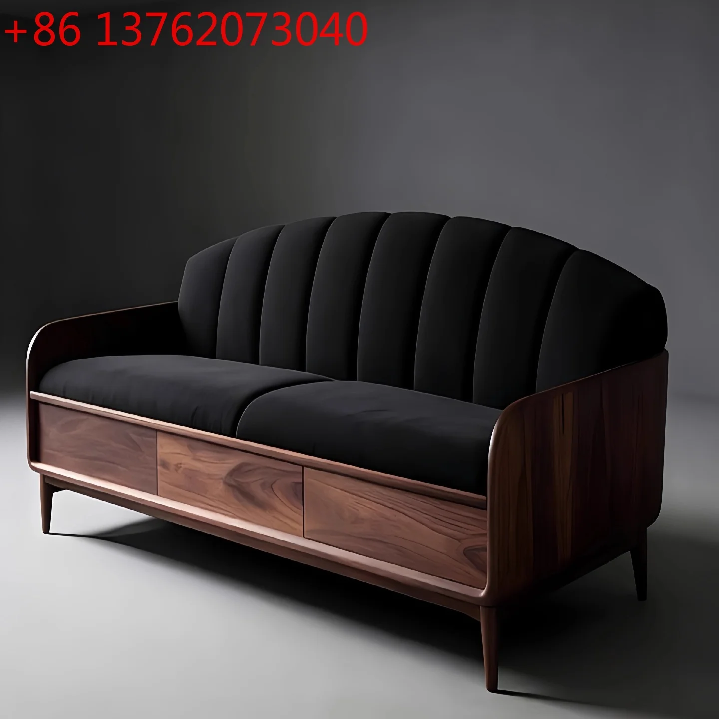 

Итальянский минималистичный диван из цельного дерева для гостиной, клуба, офиса, роскошная ткань для приема, прямой ряд