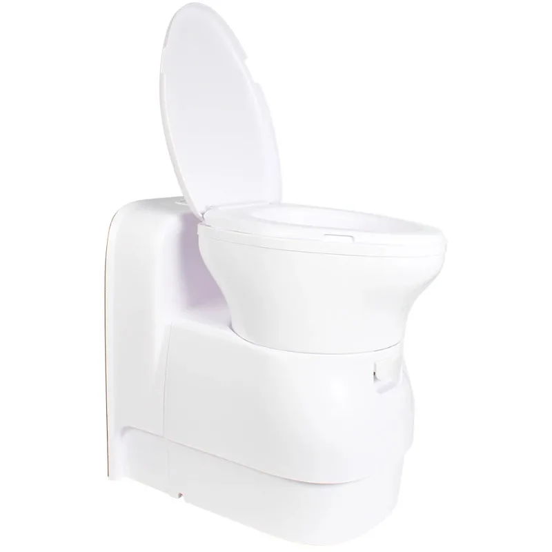 DC12V 300W Camper RV Portable Toilet Caravan Cassette Toilet With Hatch & Electric Macerating