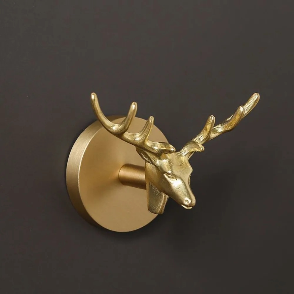 

High-Quality Brass Brass Wall Hooks Rust-Proof Construction Creative Look No-Drill Wall Hooks Durable Construction