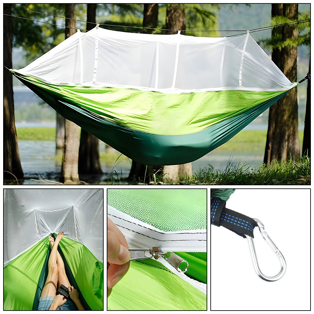 

1-2 Person Go Swing Portable Tourist Sleeping hammock 260x140cm Outdoor Camping Hammock Ultralight With Mosquito Net Hanging Bed