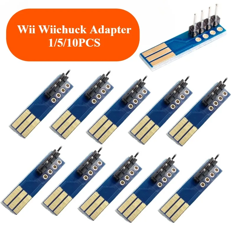 1-10PCS I2C for Wii WiiChuck Nunchuck Adapter Adapter Expansion Board Shield Module I2C for Wii Shield Module for DIY Arduino