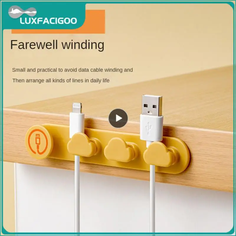 ตัวจัดระเบียบสายข้อมูลซิลิโคนแบบพกพาสะดวกสะดวกลวดหลายเส้นติดเล็บไม่ต้องตัวหนีบสายเคเบิลประหยัดพื้นที่หนีบได้อย่างมีประสิทธิภาพ