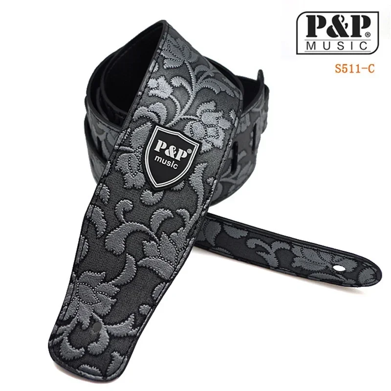 PvsP High Quality Leather Guitar Strap for Acoustic Electric Folk Guita Solid and Durable Acoustic Guitar Strap