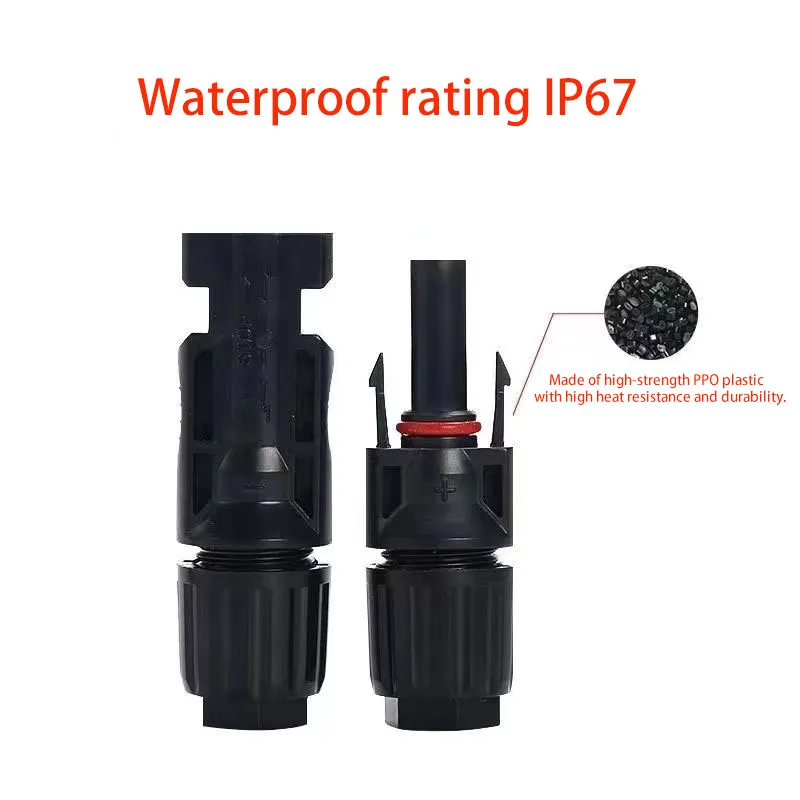 1000V Solar Connector Male and Female Plug Cable for Solar Panels Photovoltaic Systems