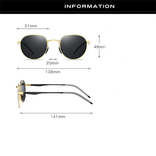 Imagen 2 del producto 0-0,5-0,75 a-6,0 gafas de sol redondas Vintage para miopía, gafas de sol polarizadas de Metal antideslumbrantes para miopía, gafas de sol graduadas para hombre