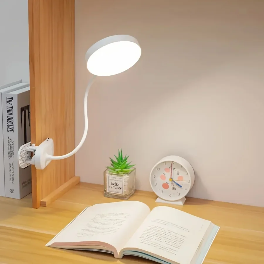 Led Table Lamp USB Rechargeable Night Light With Folding Clamp Study Stand Read Lamp Touch 3 Modes Dimming Eye Protection Light