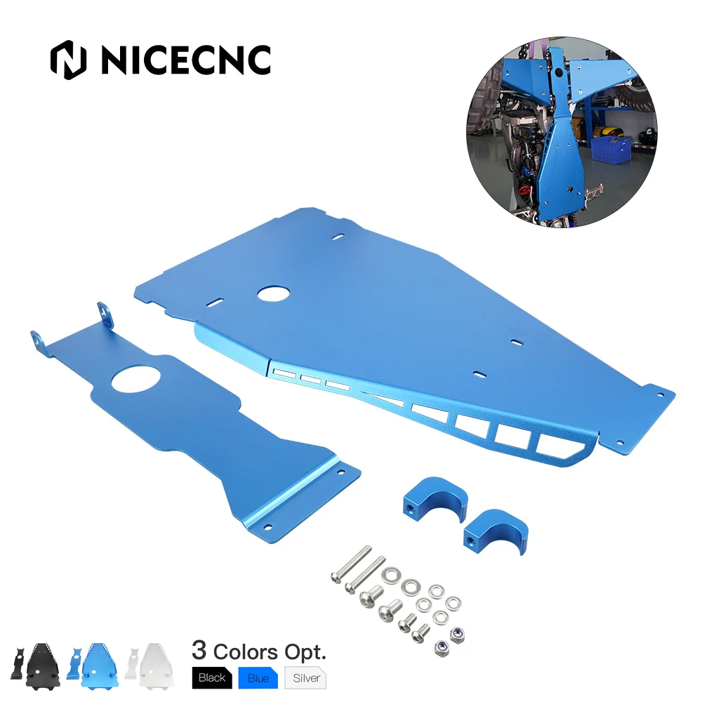 NICECNC ATV Full Chassis Glide & Swing Arm Skid Plate Protector Guard for YAMAHA YFZ450R 2009-2022 YFZ 450R SE 450X  450 Parts