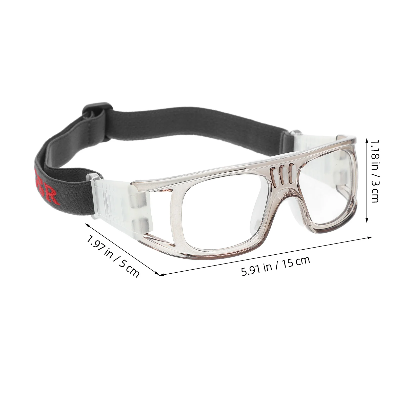 نظارات رياضية رمادية Uv400 واقية مضادة للصدمات لكرة السلة وكرة القدم نظارات أمان لركوب الدراجات في الهواء الطلق