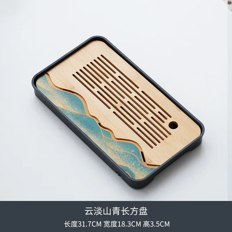 

Домашнее использование, бамбук, простой поднос для хранения и слива воды для офиса, набор кунг-фу, маленький для заваривания сухого чая