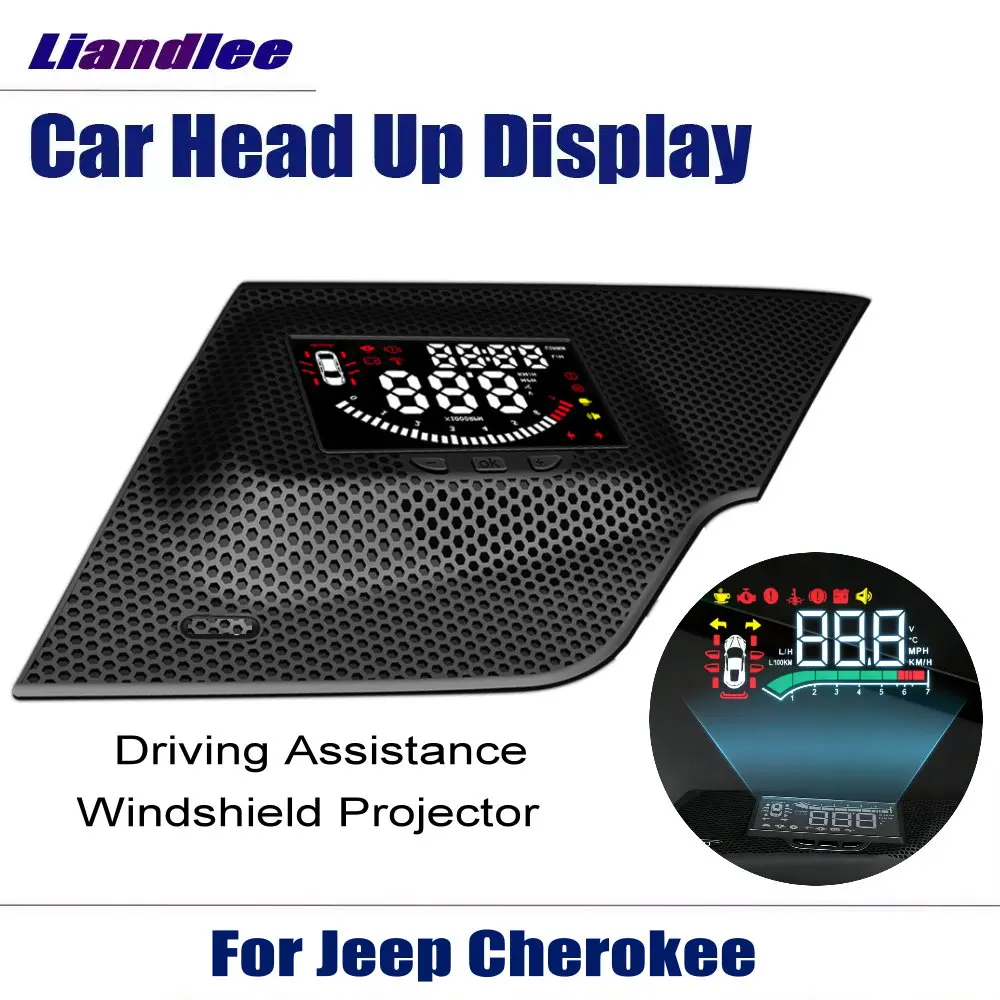 Car Head Up Display HUD For Jeep Cherokee (KL) 2016-2023 Auto Electronic Accessories Windshield Projector Alarm